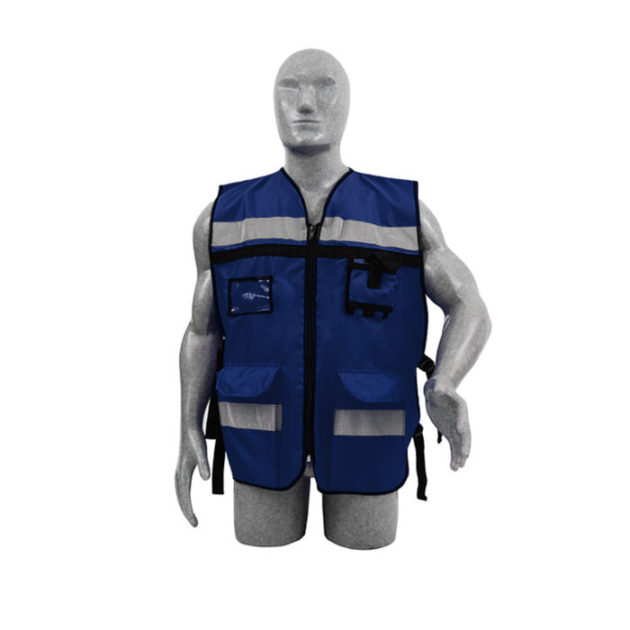 HC120202 - Chaleco De Seguridad Tipo Supervisor Abierto Con Reflejante Azul Unitalla Surtek 137589 - SURTEK