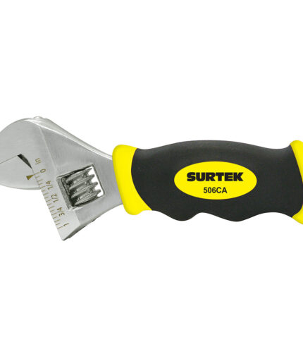 HC125055 - Llave Ajustable Cromada Corta Con Mango Grip 6 Surtek 506CA - SURTEK