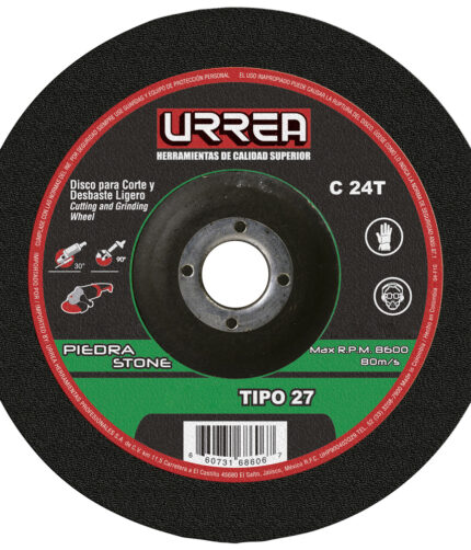 HC131493 - Disco Abrasivo Tipo 27 Para Piedra 9 X 1/8 Urrea U419 - URREA