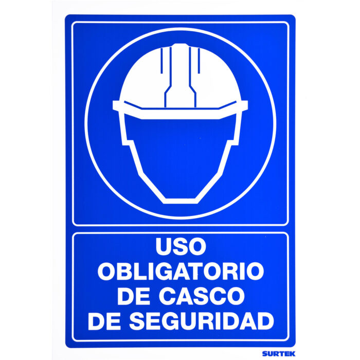 HC143283 - Señal Uso Obligatorio De Casco De Seguridad Surtek SES12 - SURTEK