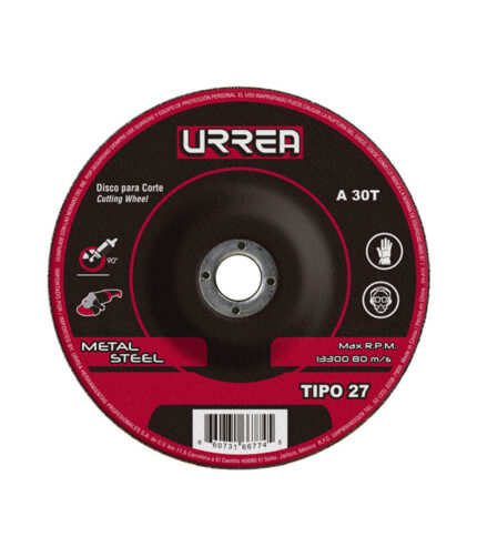 HC50234 - Disco Abrasivo Tipo 27 Para Metal 9 X 1/4 Urrea AMGD09 - URREA