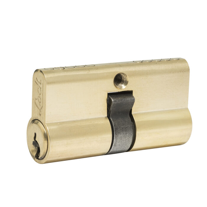 HC58941 - Cilindro Europeo 60 Mm Función Doble Latón Brillante Llave Estándar En Caja Lock LC60ELB - LOCK