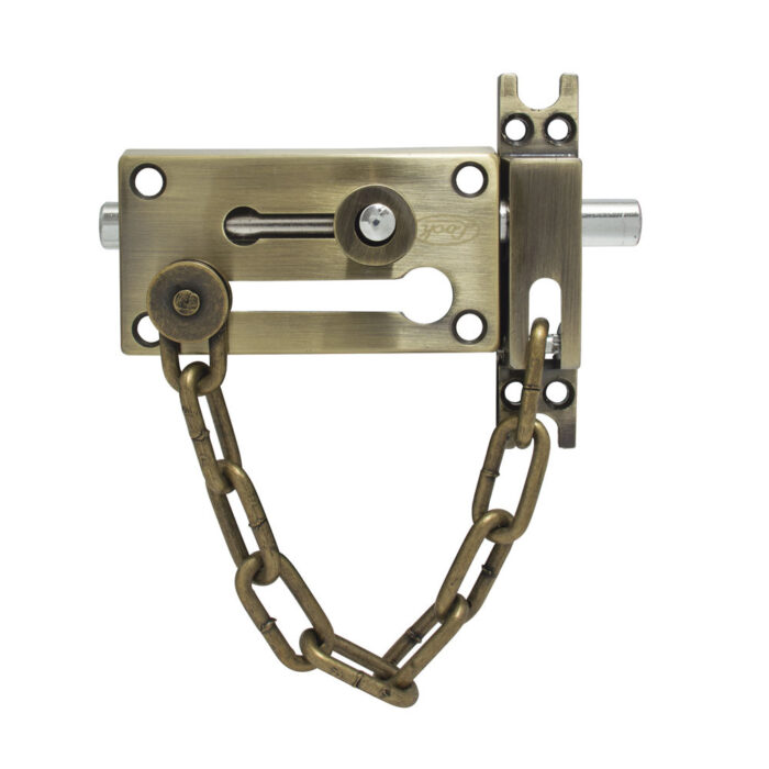 HC59112 - Pasador De Sobreponer De Cadena Latón Antiguo Lock L048LAB - LOCK