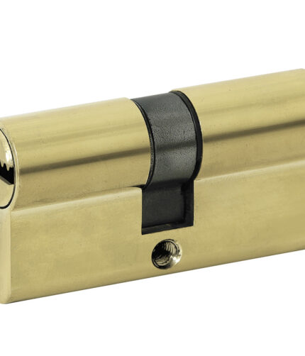 HC59341 - Cilindro Europeo 60 Mm Función Doble Latón Brillante Llave De Puntos En Caja Lock LC60QLB - LOCK