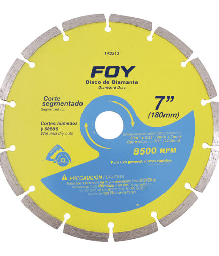 HC75352 - Disco De Diamante Segmentado 7 Foy 143513 - FOY