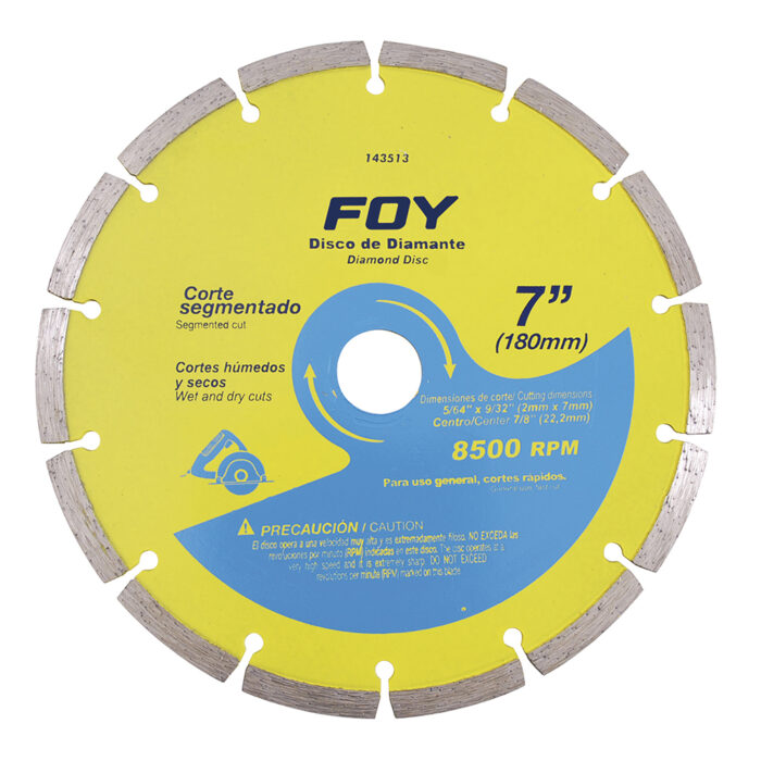 HC75352 - Disco De Diamante Segmentado 7 Foy 143513 - FOY