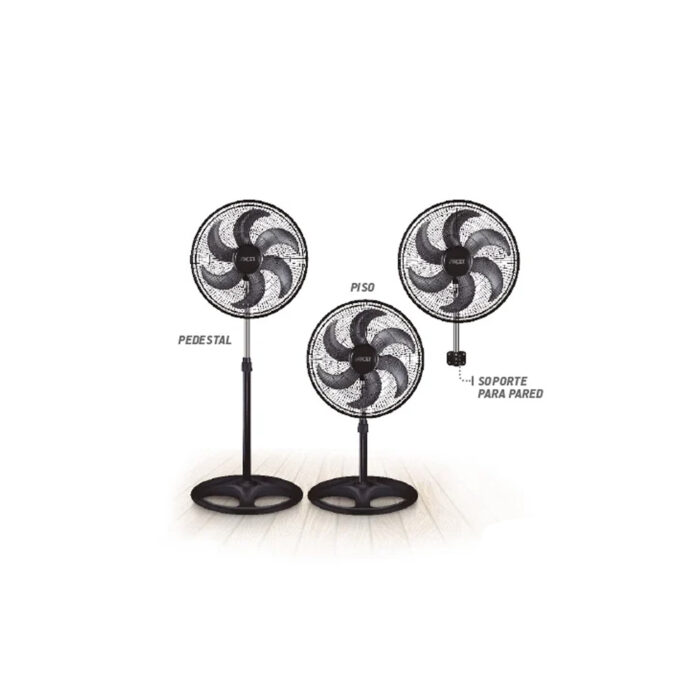 HC164949 - Ventilador De Piso 18 3 En 1 De Piso, Pedestal Y Pared AKSI 127302 - AKSI
