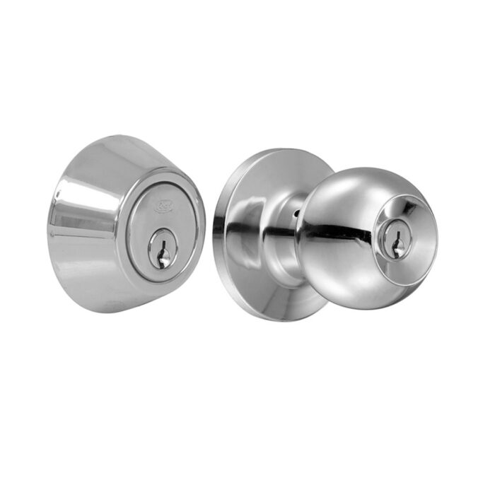 H010581 - Combo Pomo Bola Y Cerrojo Doble, Acero Inoxidable  Lock 10CB - LOCK