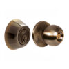 H010582 - Combo Pomo Bola Y Cerrojo Doble Tubular Latón Antiguo  Lock 12CB - LOCK