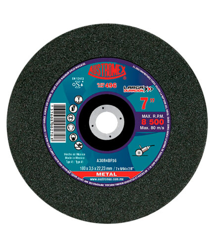 H209451 - Disco Abrasivo Para Corte De Todo Tipo De Acero 7 x 9/64 x 7/8 Austromex 496 - AUSTROMEX