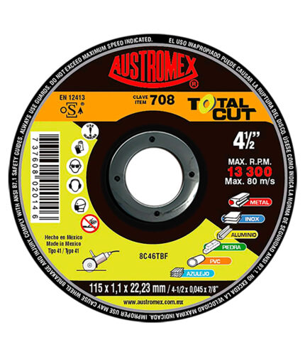 HC103635 - Disco Abrasivo Disco Multipropósito 4-1/2X1/16X7 Austromex 708 - AUSTROMEX