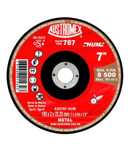 HC111387 - Disco Abrasivo Para Corte De Metal 180 X 2 X 22.23 Mm Austromex 787 - AUSTROMEX
