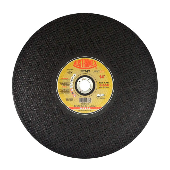 HC113597 - Disco Abrasivo Para Corte De Acero, Fundición 14 x 5/32 x 1 Austromex 747 - AUSTROMEX