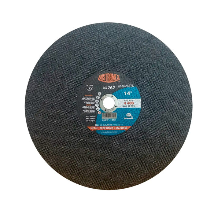 HC127117 - Disco Abrasivo Para Corte De Perfiles Y Cualquier Material Hueco 14 x 3/32 x 1 Austromex 767 - AUSTROMEX