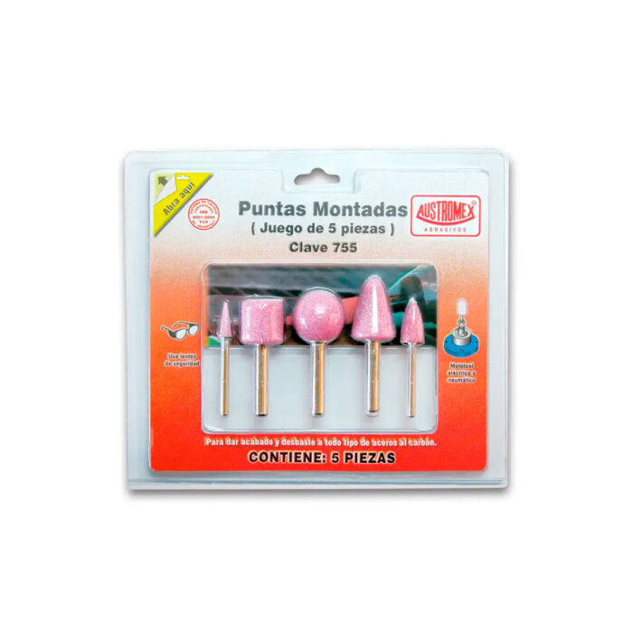 HC16434 - Kit De Puntas Montadas Para Desbaste  1/8 Y 1/4 Austromex 755 - AUSTROMEX