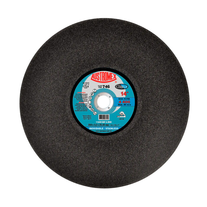 HC26658 - Disco Abrasivo Para Corte De Acero Inoxidable, Aluminio Y Metales No Ferrosos  14X3/32X1 Austromex 746 - AUSTROMEX
