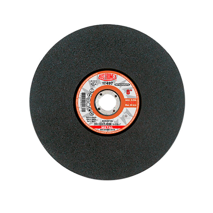 HC66768 - Disco Abrasivo Para Corte De Pruebas Metalográficas 8 x 1/16 x 1 Austromex 497 - AUSTROMEX