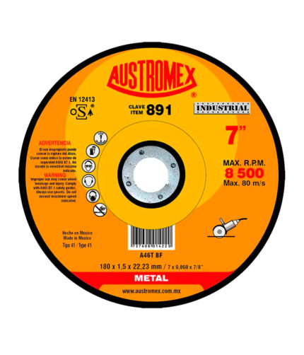 HC67872 - Disco Abrasivo Para Corte 7 X 0.060 X 7/8 Austromex 891 - AUSTROMEX