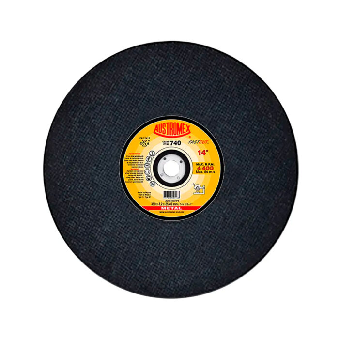 HC73292 - Disco Abrasivo Para Cortes Rápidos De Acero Y Fundición 14X1/8X1 Austromex 740 - AUSTROMEX