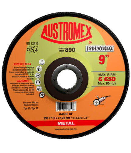 HC82400 - Disco Abrasivo Para Metal 9 X 0.075 X 7/8 Austromex 890 - AUSTROMEX