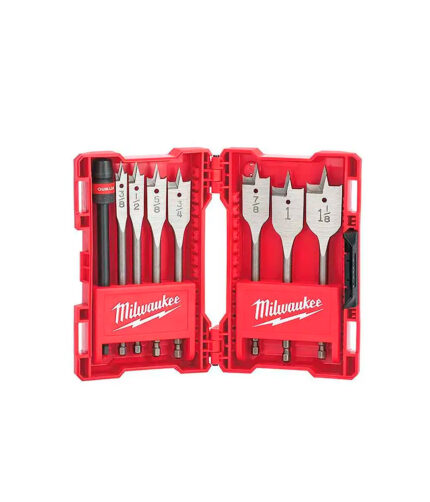 HC155025 - Juego Brocas Tipo Manita Para Madera 8Pz 3/8-1-1/8 Milwaukee 49-22-0175 - MILWAUKEE