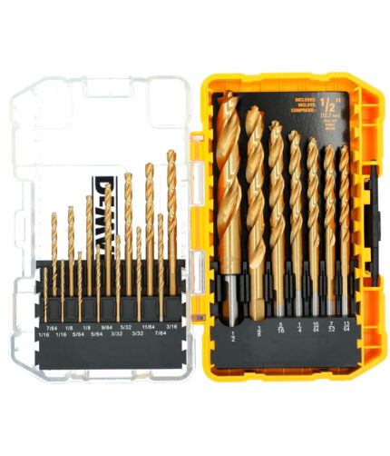 HC107294 - Juego de Brocas AV 1/16-1/2 Titanio Dewalt DW1361 - DEWALT HC107294 - Juego de Brocas AV 1/16-1/2 Titanio Dewalt DW1361 - DEWALT
