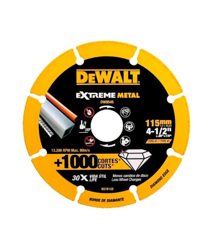 HC121003 - Disco Diamante 4 1/2 Dewalt DW8545 - DEWALT HC121003 - Disco Diamante 4 1/2 Dewalt DW8545 - DEWALT
