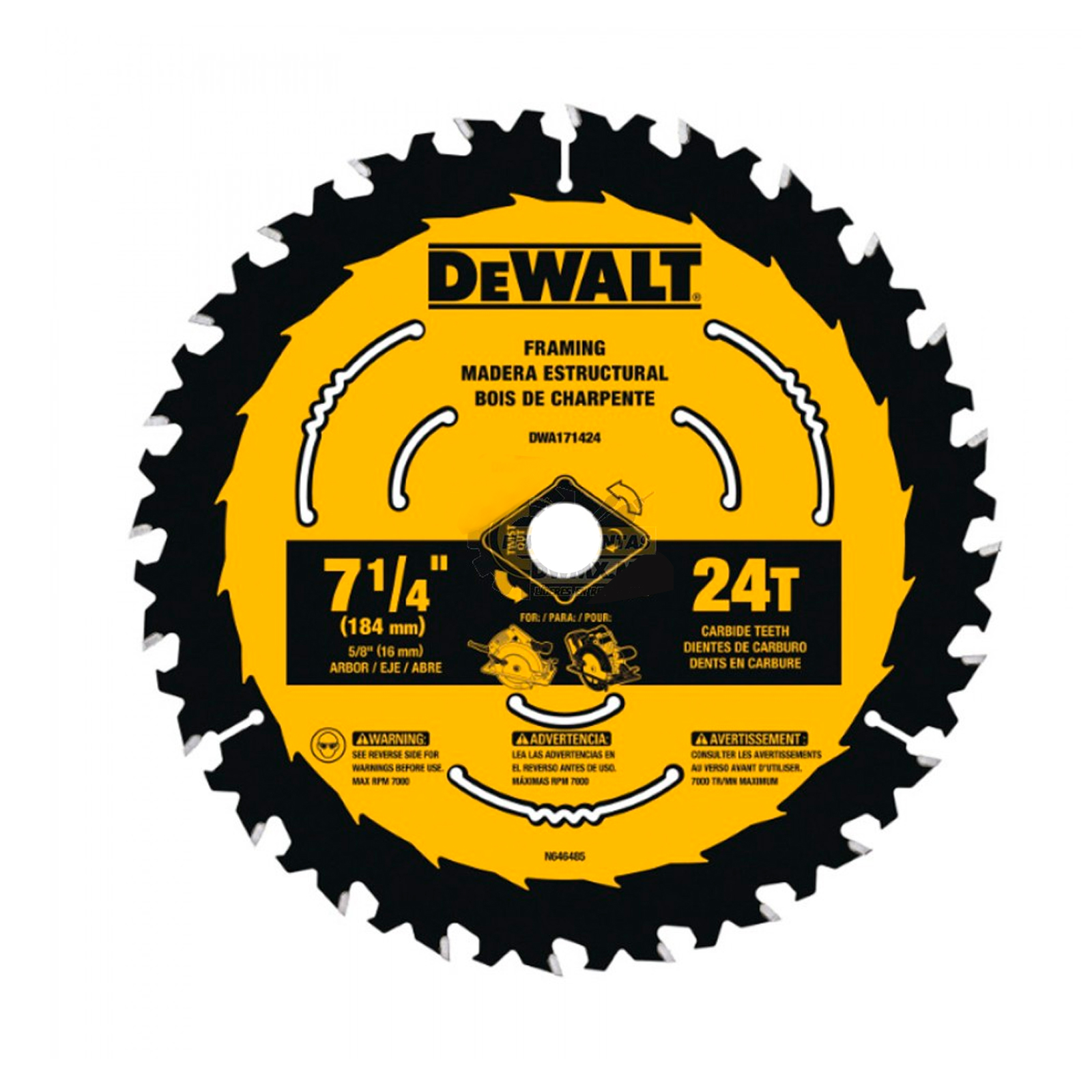 HC134311 - Disco Sierra Carburo Dewalt DWA171424 - DEWALT HC134311 - Disco Sierra Carburo Dewalt DWA171424 - DEWALT