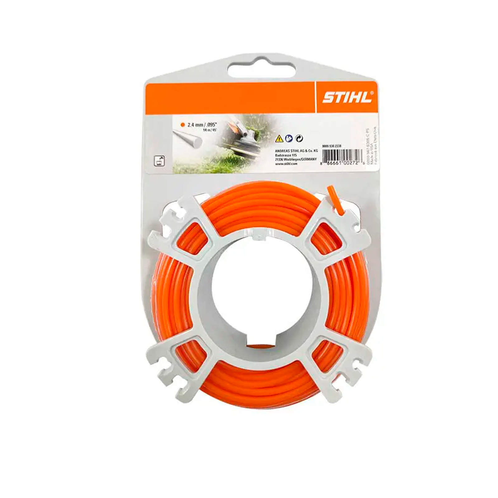 HC102721 - Hilo Para Desbrozadora 2.4Mmx14.6Mt Naranja Redondo STIHL 0000-930-2338 - STIHL HC102721 - Hilo Para Desbrozadora 2.4Mmx14.6Mt Naranja Redondo STIHL 0000-930-2338 - STIHL